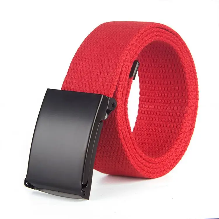 Wholesale Mens Colorful Cotton Fabric Cotton Canvas Web Belt
