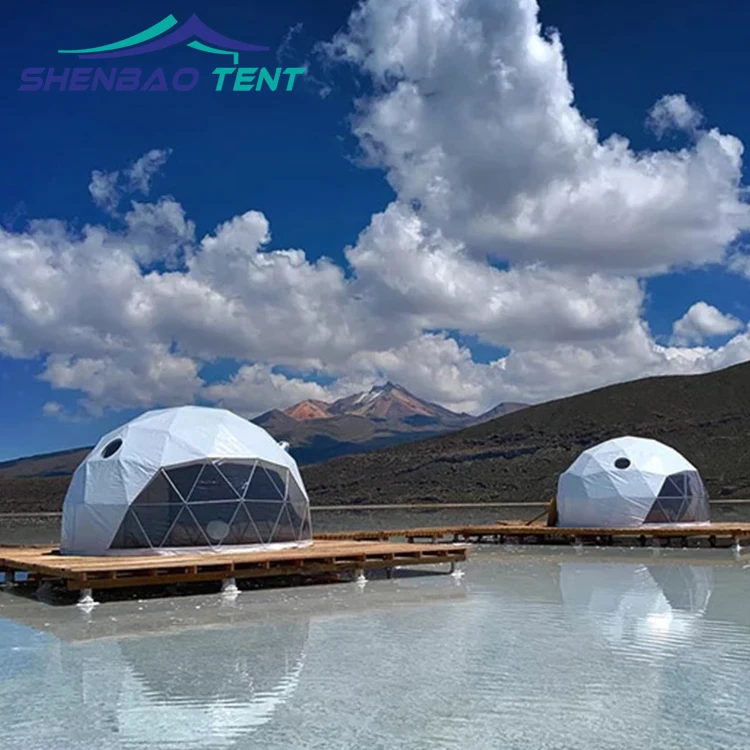 Good Quality Hotel Tent Resort Luxury PVC Waterproof Geodesic Igloo Prefabricated glamping Dome House Tent