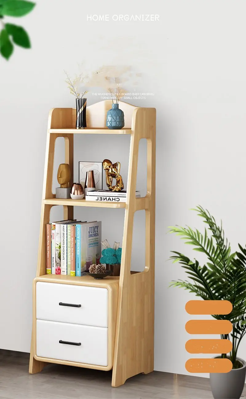 Small Trapezoidal Living Room Wood with Drawers Storage Cabinets 0005