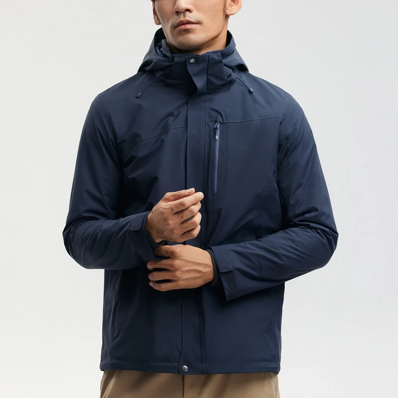 Customization Unisex Winter Outdoor Mountain Wear 2 Pieces Set 3in1 Men Warm Quilted Women Hiking Jacket