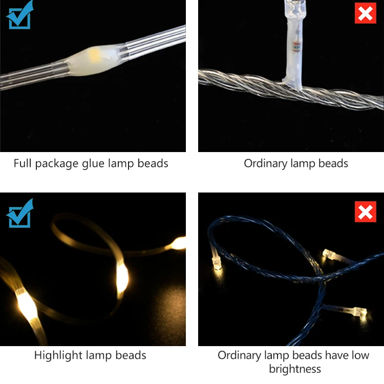 RGB Decoration Garden Light Strings  Abs 10m 20m Waterproof Ip65 Outdoor Solar Led String Lamp