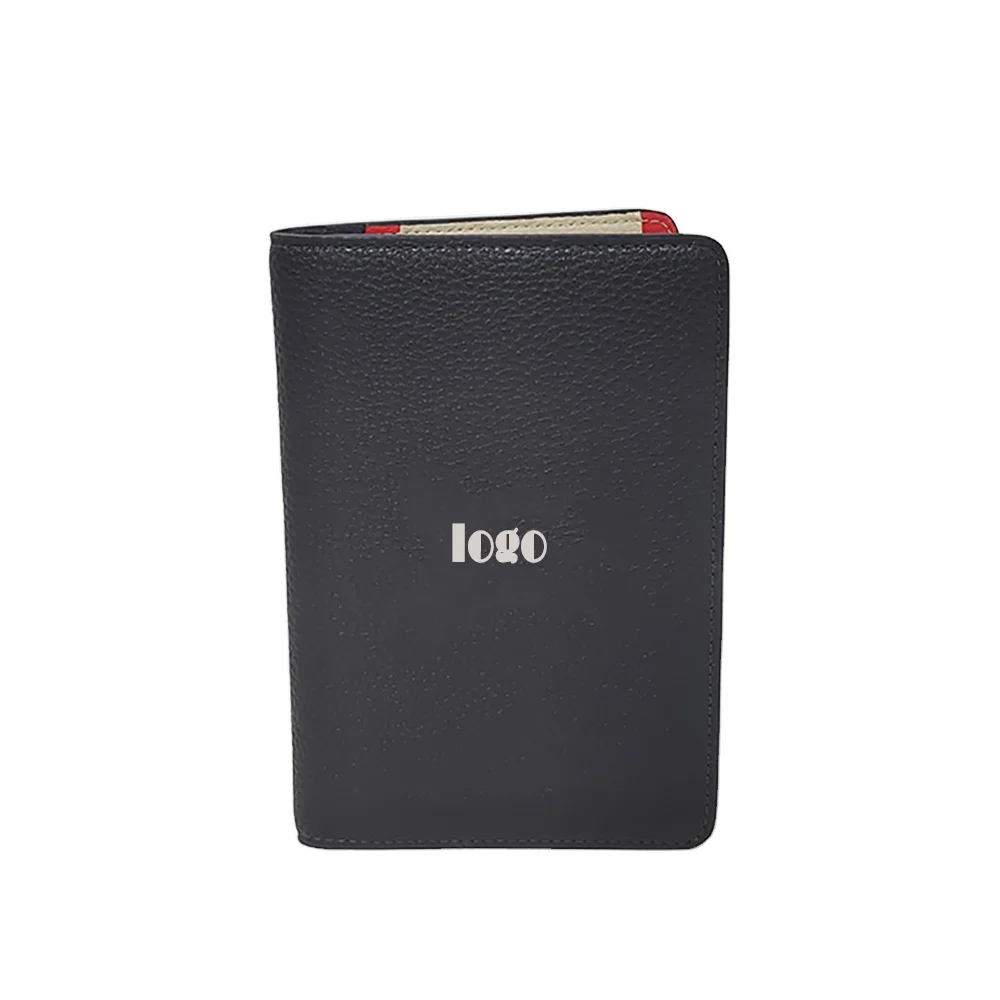 Custom PU Leather Golf Scorecard Holder with Embossed Logo Wooden Yardage Book Cover Fit for Most Back Pocket Accessory