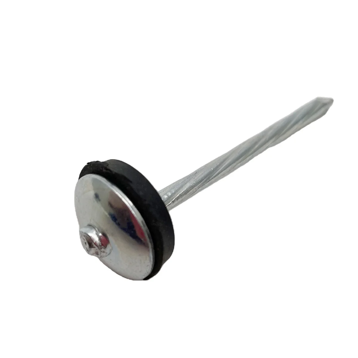 Umbrella Head Iron Roofing Nails Corrugated Nails With Rubber Washer Galvanized Twisted Shank