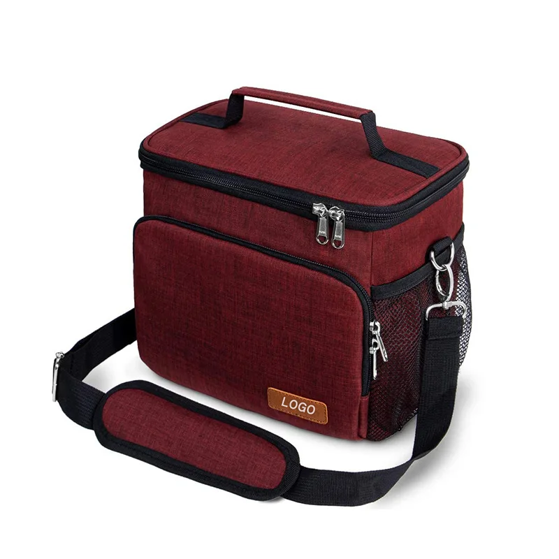 Factory large-capacity outdoor 600D Polyester tote cooler bag picnic Waterproof kids school lunch bag box