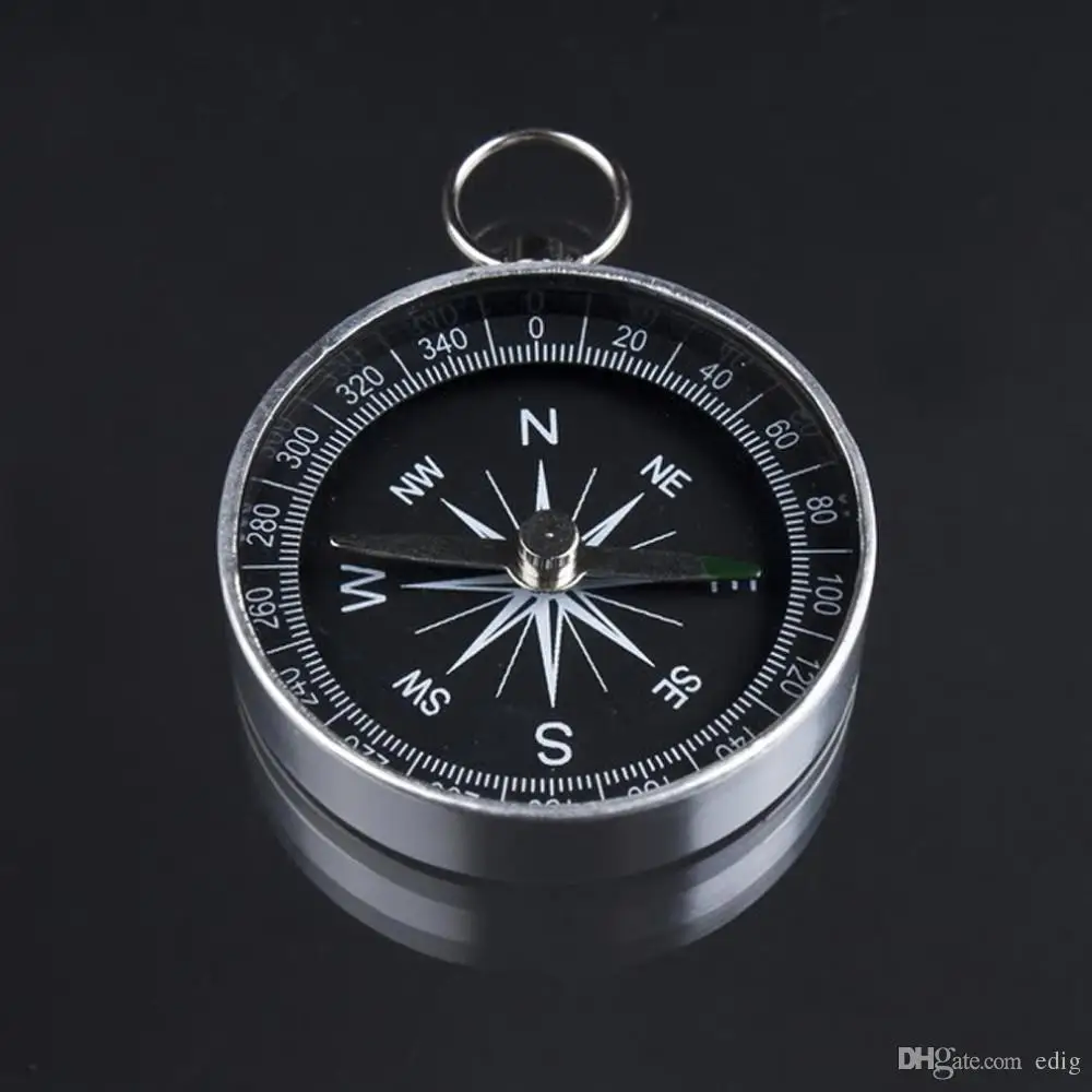 44 мм Мини Алюминиевый металлический Компас для кемпинга пешего туризма хинкер навигация брелки портативный алюминиевый