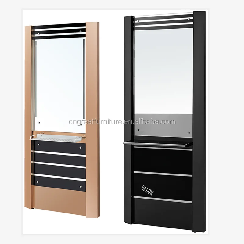 Wholesale Factory Hair Salon Double Sided Styling Selfie Mirror Station For Barbershop