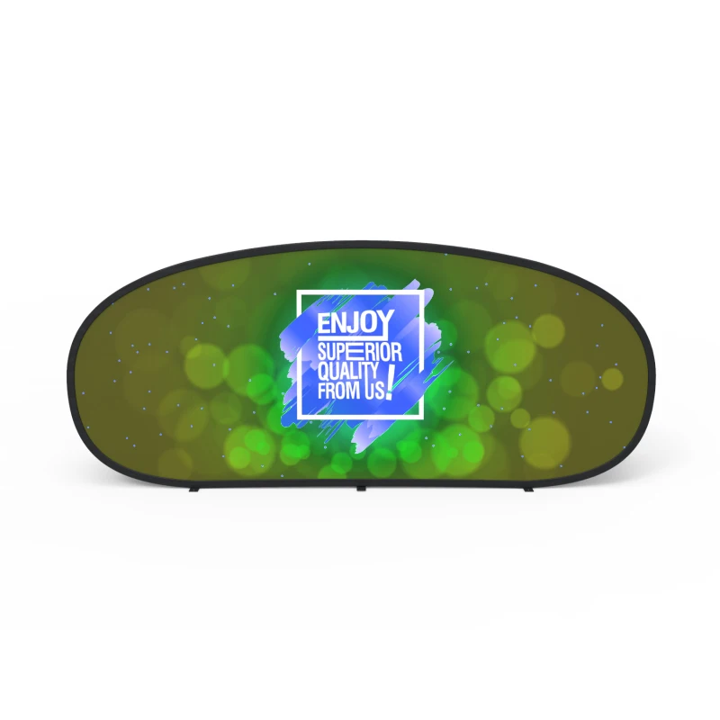 Cheap Custom Outdoor Advertising Oval Pop Up Banner For Trade Show
