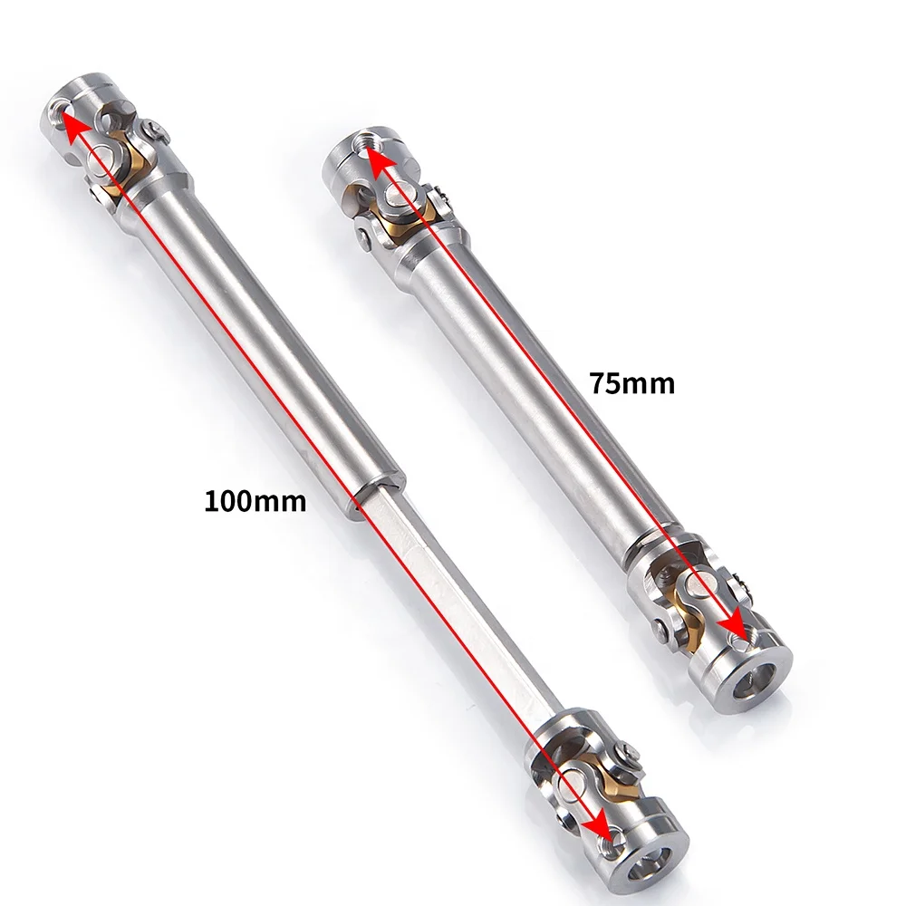 Strengthen RC Car Metal 65-85mm/70-90mm/75-100mm Drive Shaft Joint for 1/14 Tamiya Trailer Tractor Truck Model Car Spare Parts