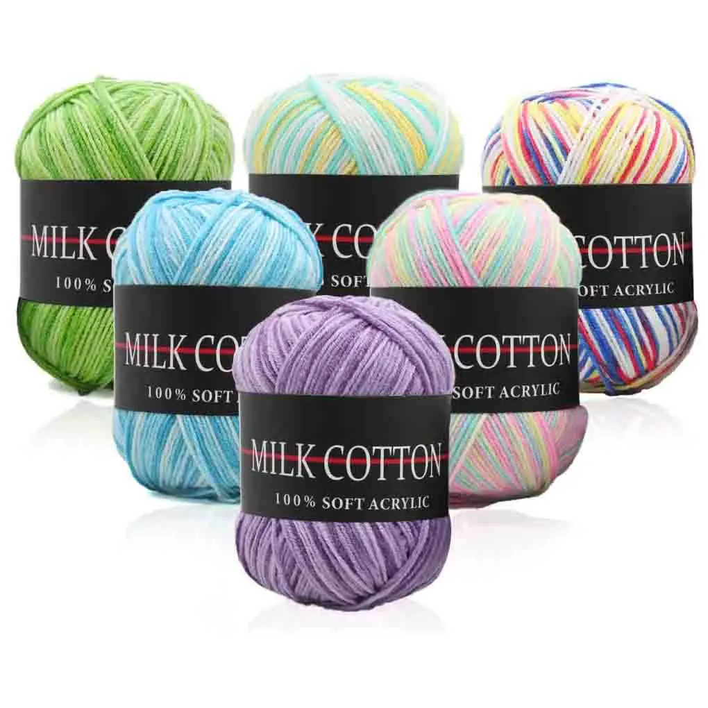 Assorted Colors Crochet Acrylic Soft Milk Cotton Yarn for Knitting Crochet Crafts