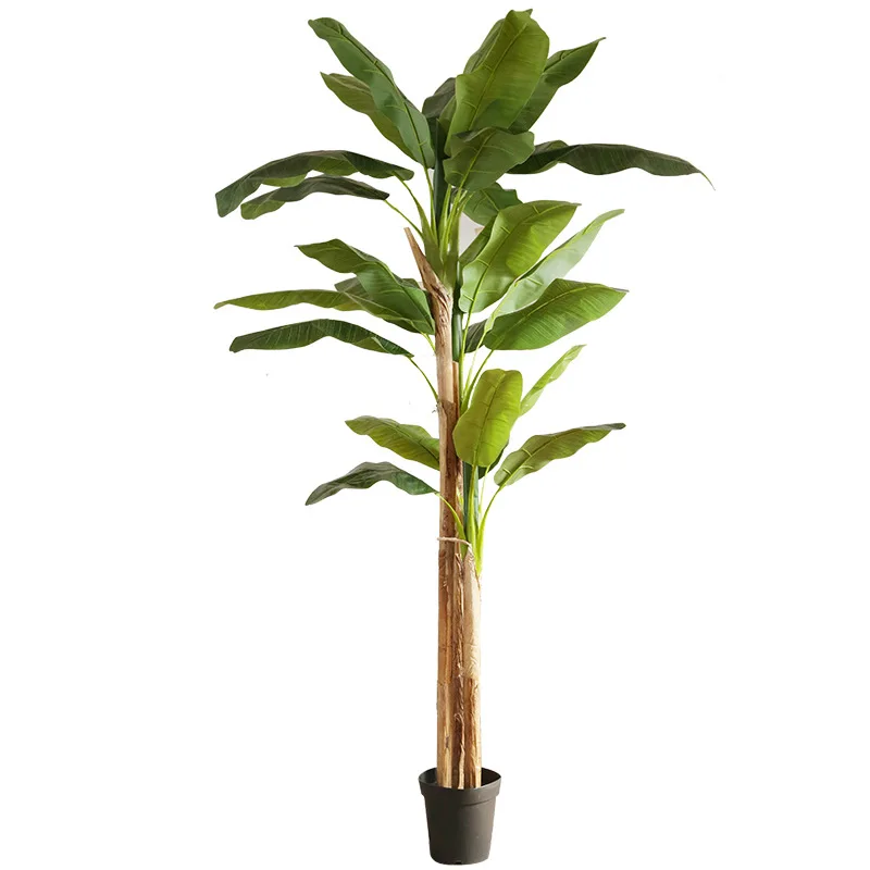Large Simulation Plant Banana Tree Tropical Green Plant Banana Tree Bonsai Decoration