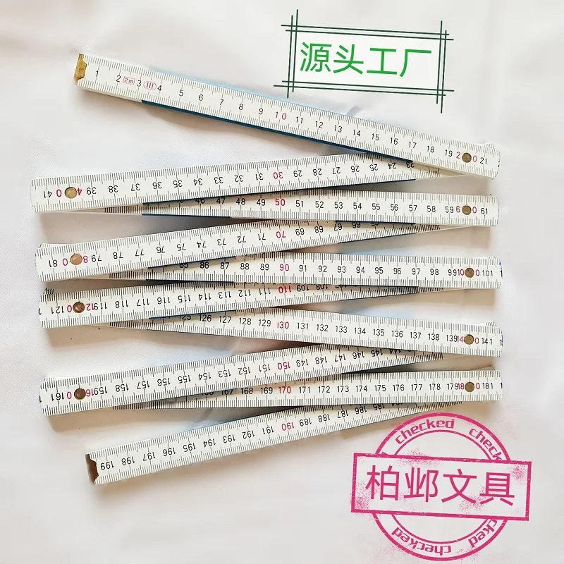 High Qualtiy 2 Meter 10 folds Wooden folding Ruler foldable ruler