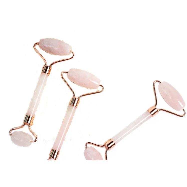 100% Natural Textured Jade Roller High Quality Noiseless Face Massage Roller with Guasha Board
