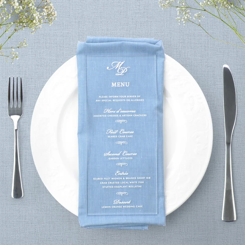 Acrylic custom made menu for Bar and Wedding, Customizable UV Printed Acrylic Wedding Menus