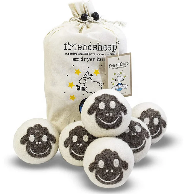 Reduce Clothing Wrinkles Naturally reusable 100% New Zealand Chemical Free Fabric Softener Organic Wool Dryer Balls