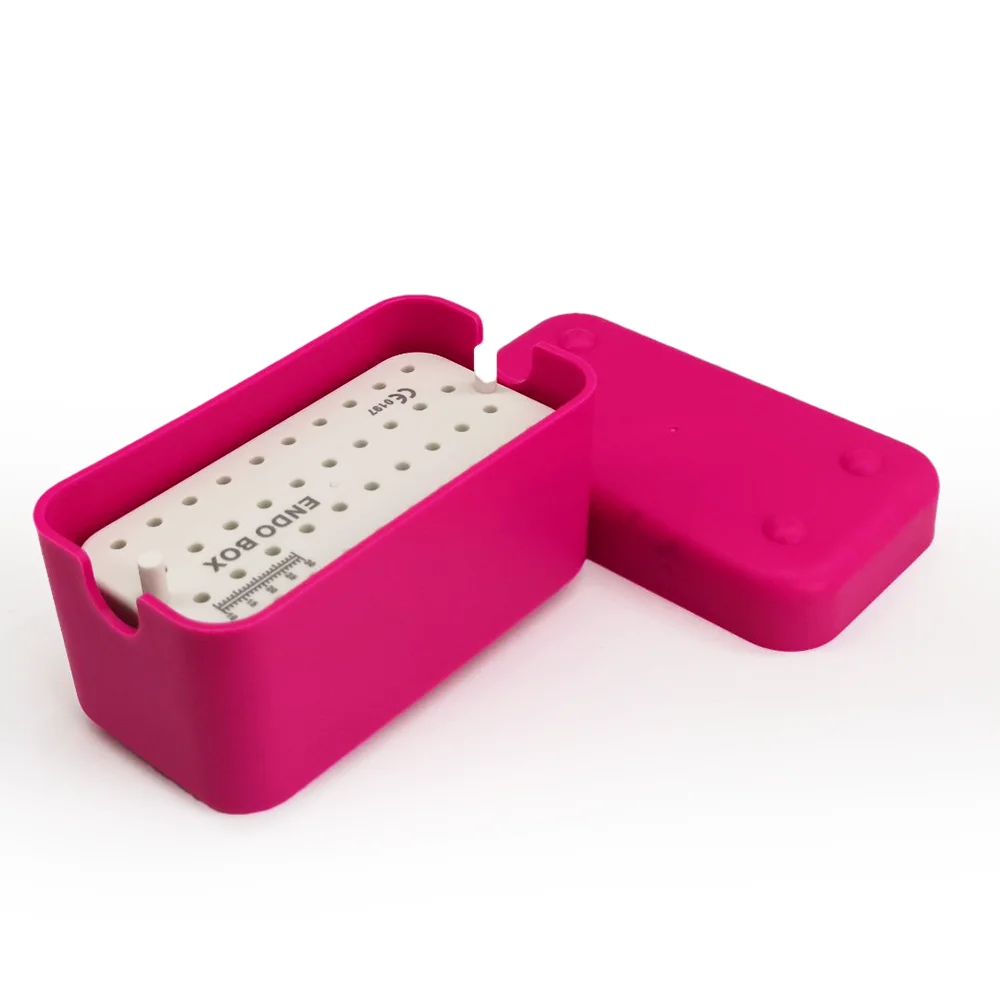 Guarddent custom 40 holes autoclave plastic dental bur disinfection instrument endo file box