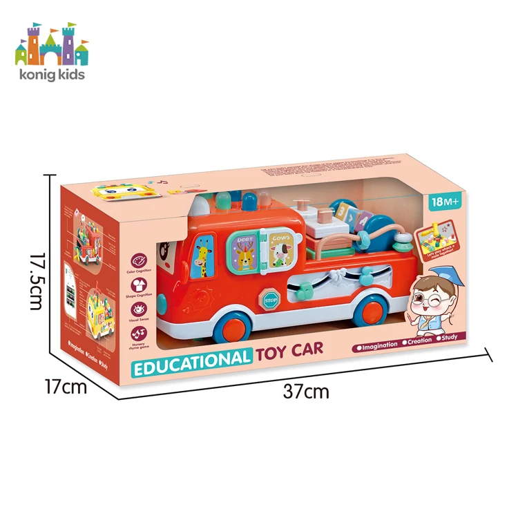 Konig Kids Para Plastic Musical Bus Learning Toy Educational Baby Toy Car