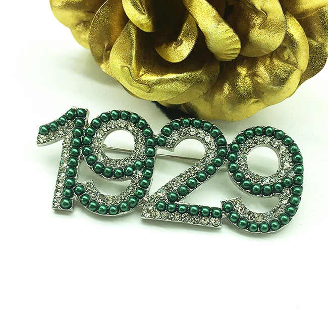 Liberty Gifts 1929 Pearl and Rhinestone Lapel Pin Iota Phi Lambda Sorority