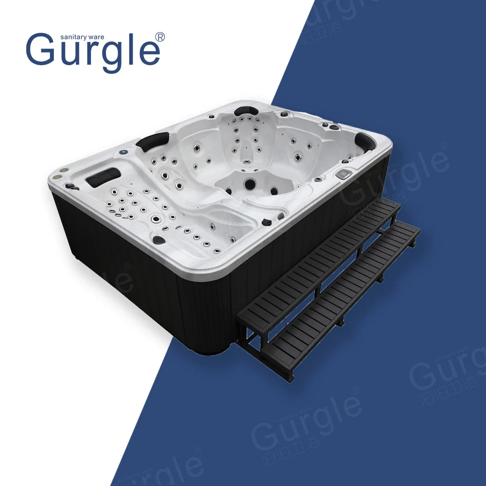 Deluxe 7 Person Balboa System Acrylic Hot Sap Tub Outdoor Whirlpool Massage Swimming Pool Spa Hot Tub Deep Soaking Spa Tub