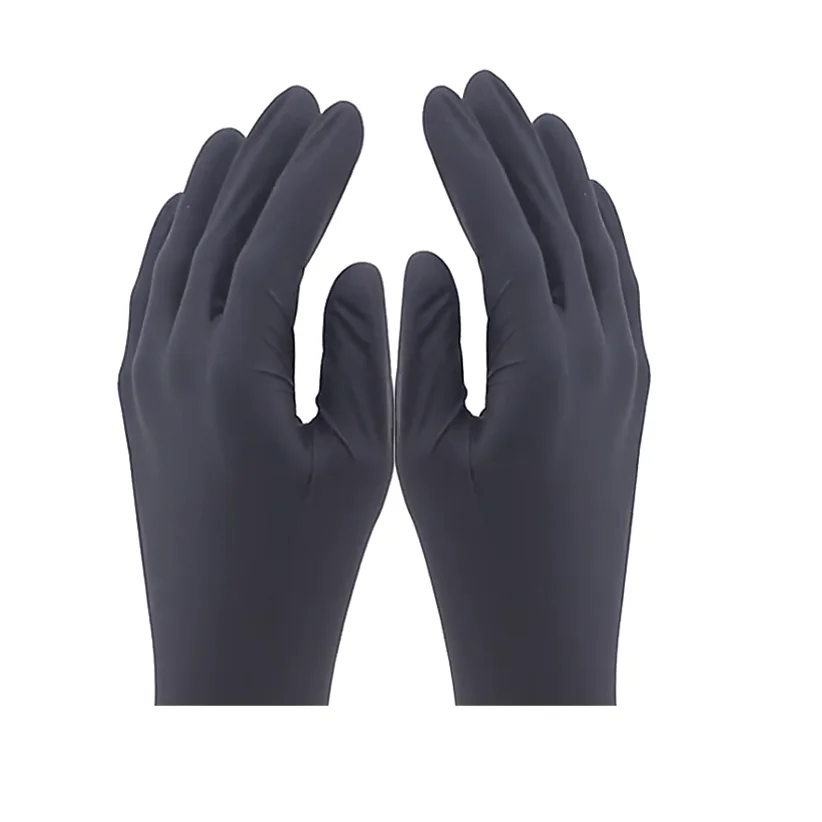 Black Nitrile Gloves Purism Factory Wholesale EN374  CE EN388 Industrial Grade Anti-Chemical  Safety Glove