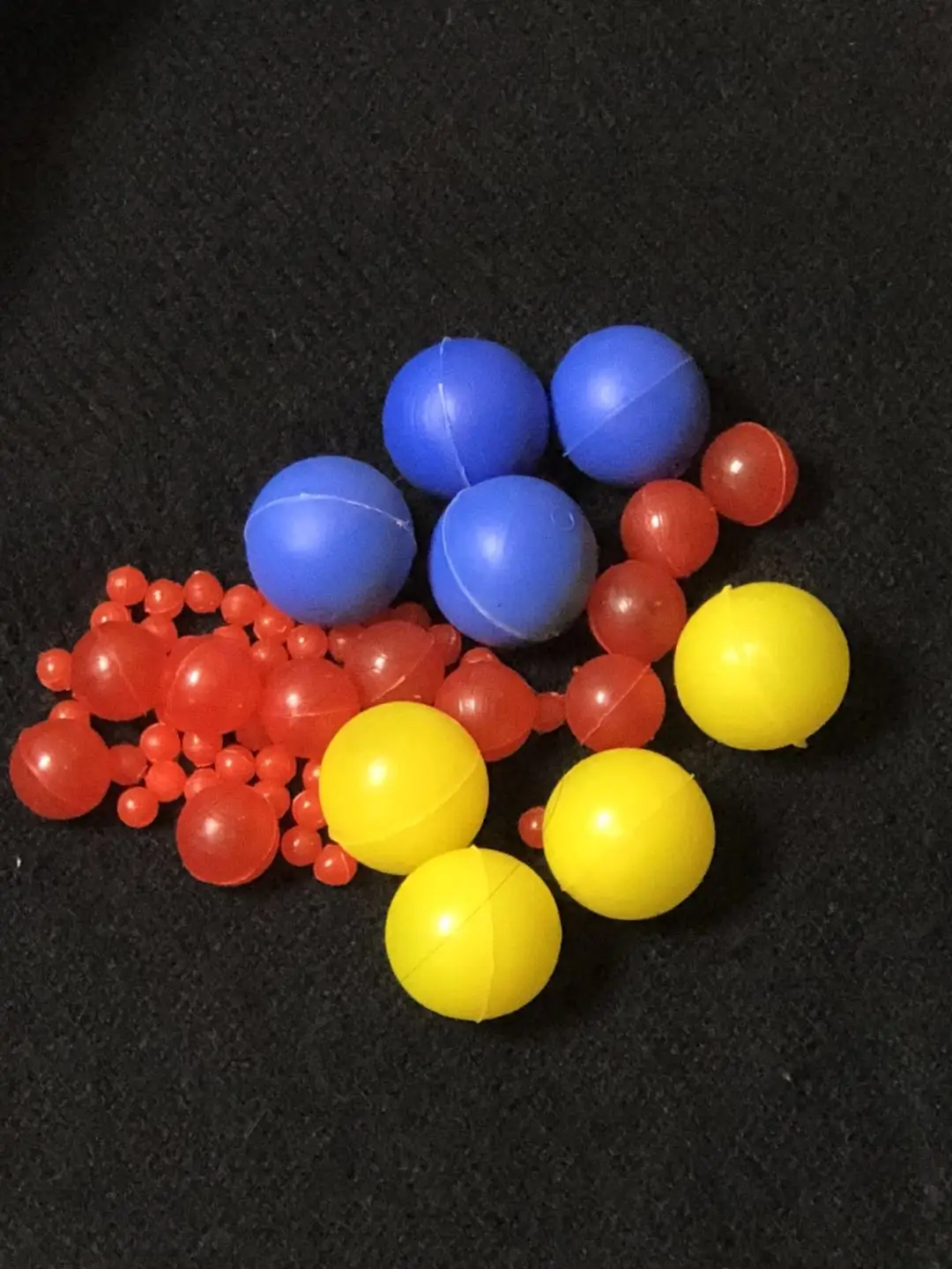 5mm 6mm 8mm 10mm 12mm 15mm 16mm 19mm 20mm 23mm 25mm 38mm 46mm 50mm Red blue black PP plastic hollow float balls for indicators