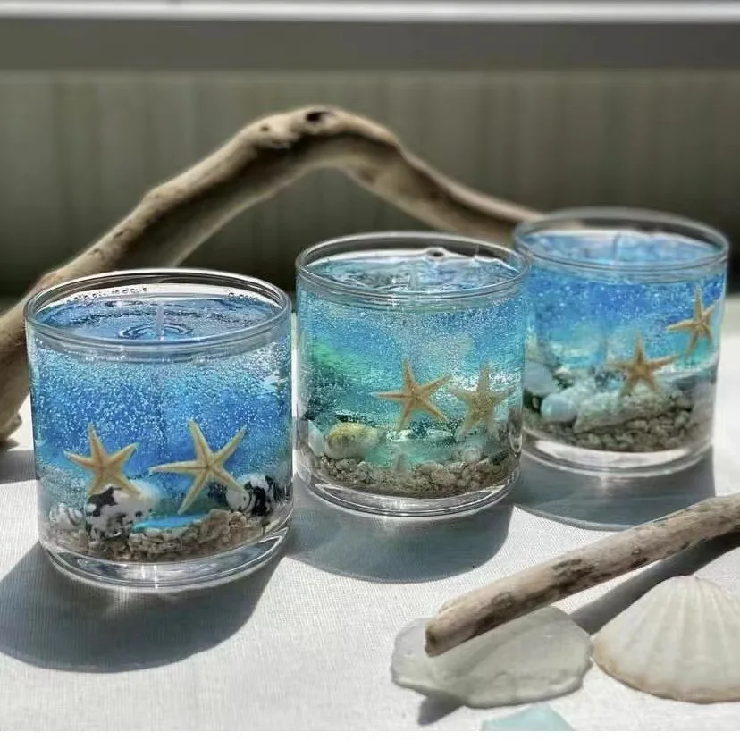 Uniquely Designed Soy Wax Aromatherapy Scented Candles Custom Ocean Shell Decorations with Cotton Wick for Home Use