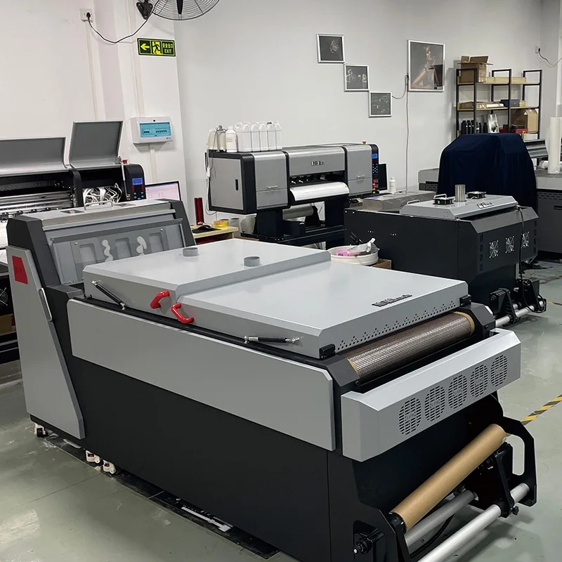 5 colors i3200 DTF printer cotton clothes printing machine 2/4 printer heads with powder shaker DTF printer