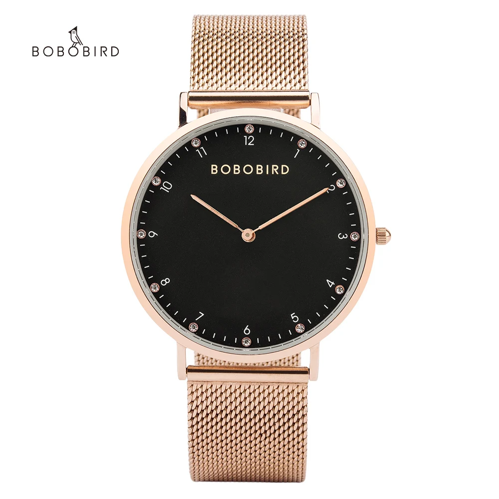 BOBO BIRD Fashion Ultra Thin Couple Quartz Watch Miyota Japanese Quartz Movement Stainless Steel Watch for Man OEM Watches