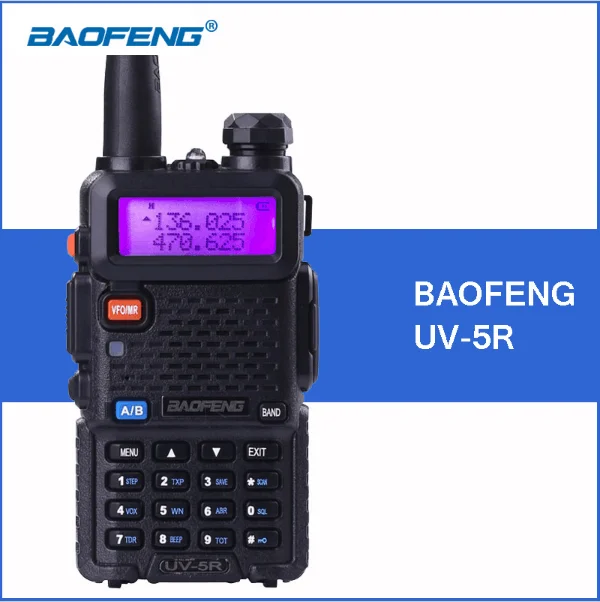 BAOFENG UV-5R Two Way Radio VHF/UHF Walkie Talkie With Ptt Ani Id Code