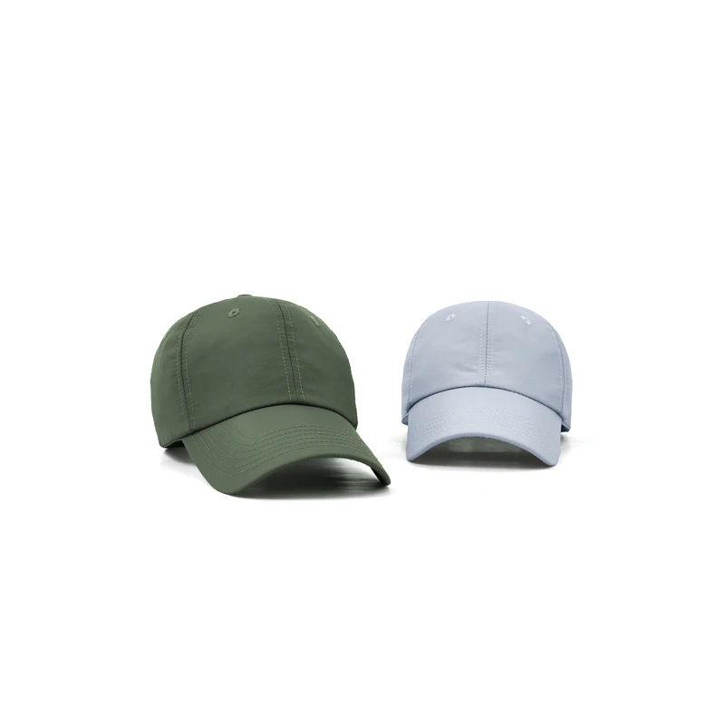 Classic Blank Plain Baseball Cap 6 Panel nylon baseball hat unstructured baseball hat