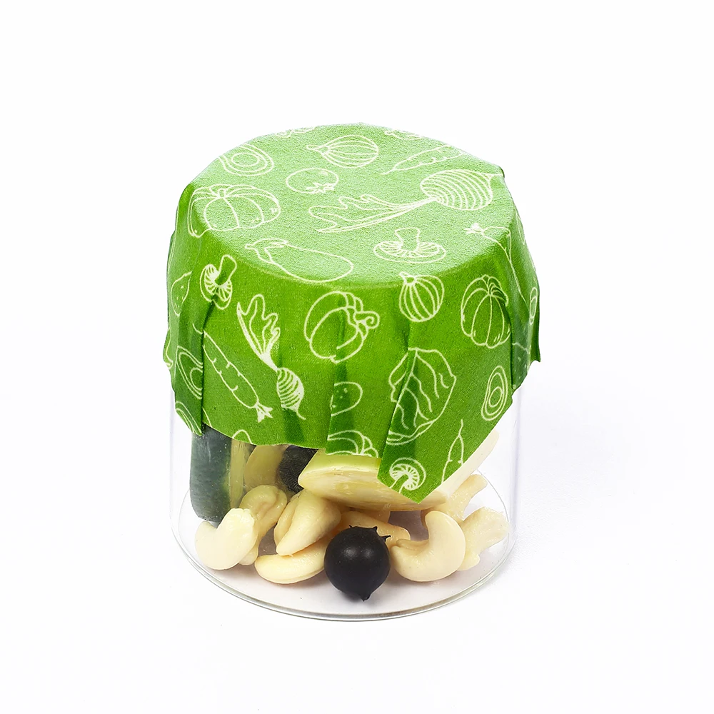
3 packed Eco-friendly sustainable washable GOTS certified organic cotton reusable pure beeswax wrapper green food wrap package 