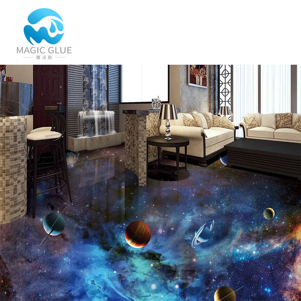 Japan design clear 3d epoxy floor Design