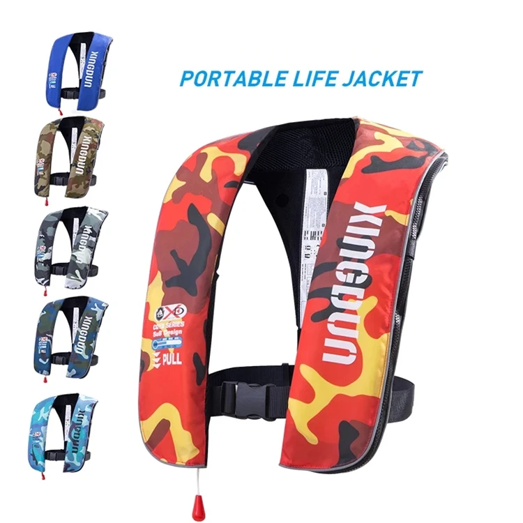 Professional life vest fishing life vest 5 sec automatic Inflatable rescue vest 15kg Buoyancy kayak Women man Life Jacket