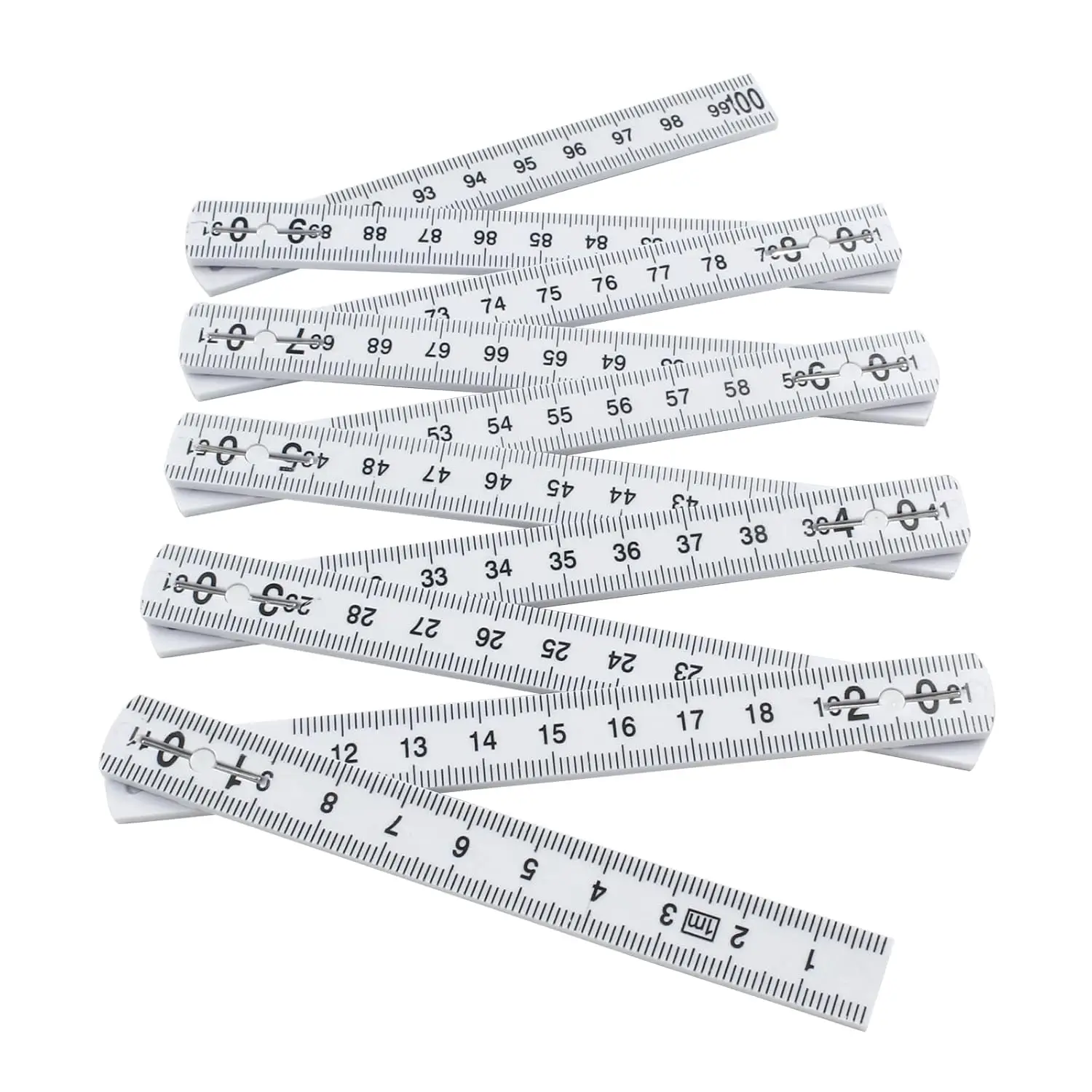 White ABS Folding Ruler suitable for measuring woodworking project