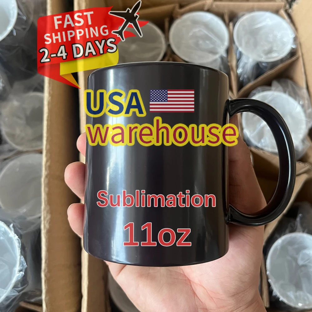 11 ounce sublimation mugs sublimation blanks wholesale USA WAREHOUSE magic mugs heat  sensitive color changing sublimation mug