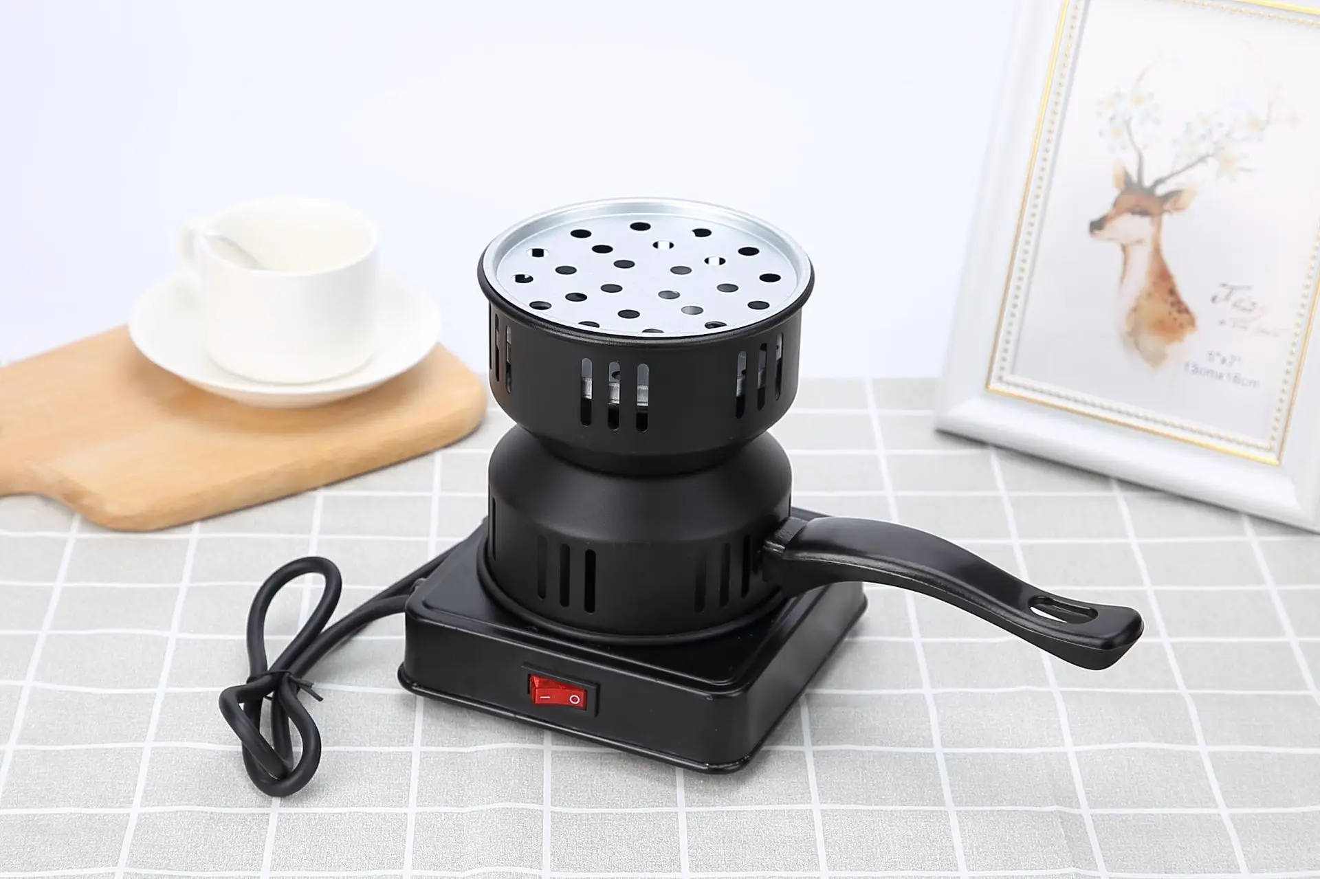  DD049 Wholesale Arab Cube Coconut Carbon Oven Shisha Point Charcoal Furnace Portable Heating