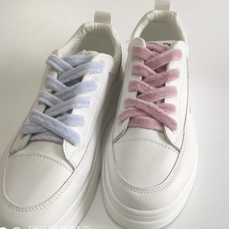 Новый дизайн бархатные шнурки плоские повседневные для обуви AF Nke SB Dunks с низким высоким перьевым градиентом