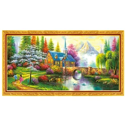 2022 Высококачественная вышивка в стиле парка, 14 карат, вышивка крестиком, Высококачественная нить, Набор для вышивки, домашний декор, шитье Han