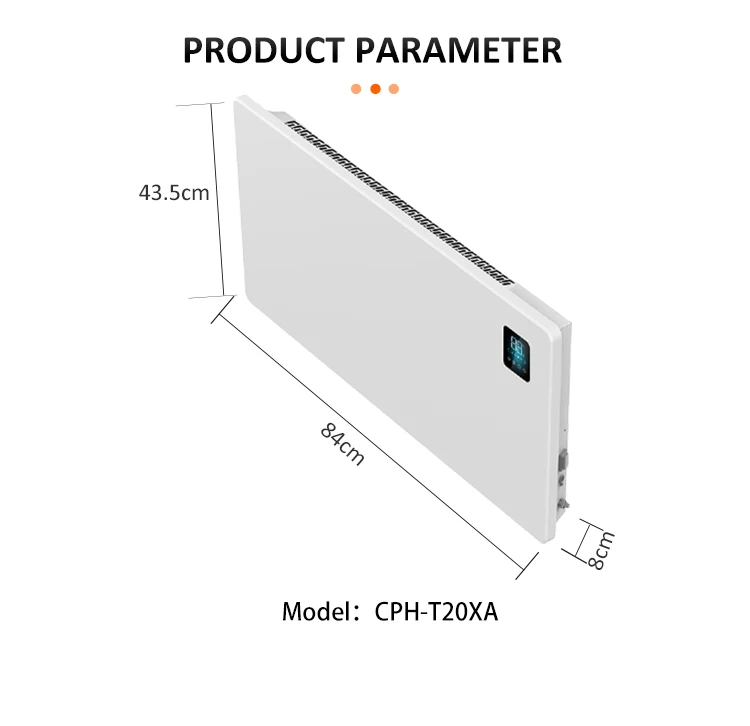 1500W Smart WiFi Convector Heater Portable Electric Metal Panel Heater with Remote Controller CE/CB/EM Certified for UK Plug