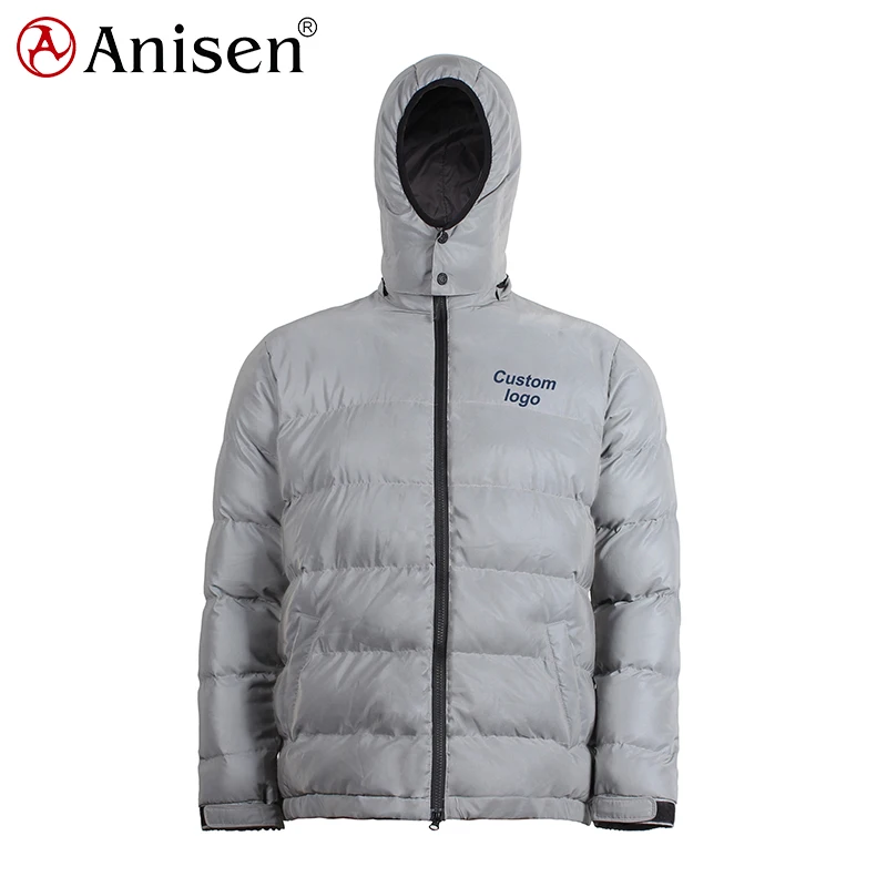 
keep warm windproof waterproof plus size jacket 3M reflective down look puffer man winter reflective jacket 