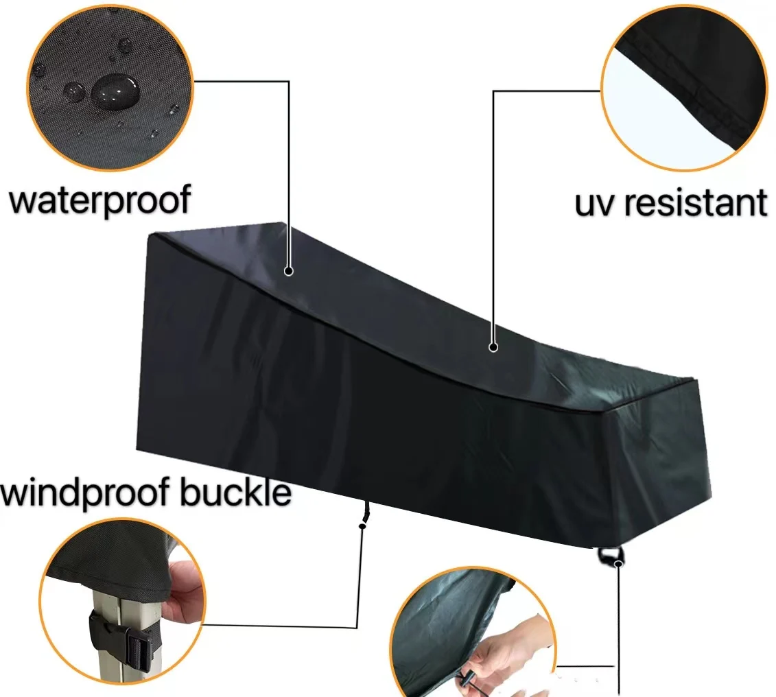 Customized outdoor furniture multiple colour waterproof sunlounger beach chair covers