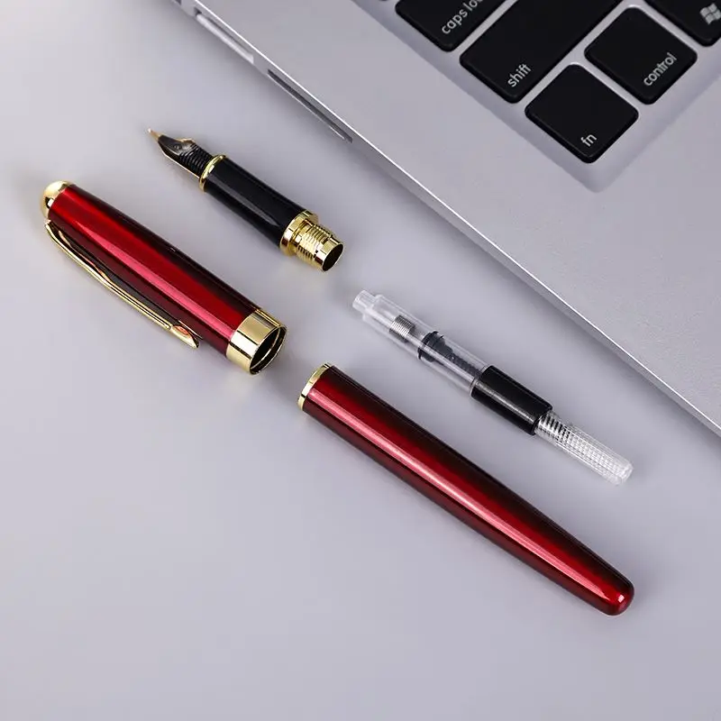 Pluma Estilografica высокое качество заводская цена пользовательский логотип тиснение золотая ручка Роскошная металлическая перьевая Бизнес