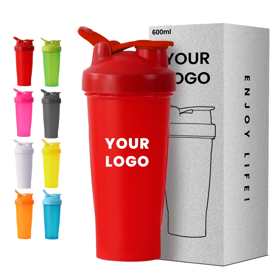 Custom Protein Shaker Bottle Gym 400ml Sports Shakers Portable Fitness Bottle 600ml Plastic Water Bottle With Logo