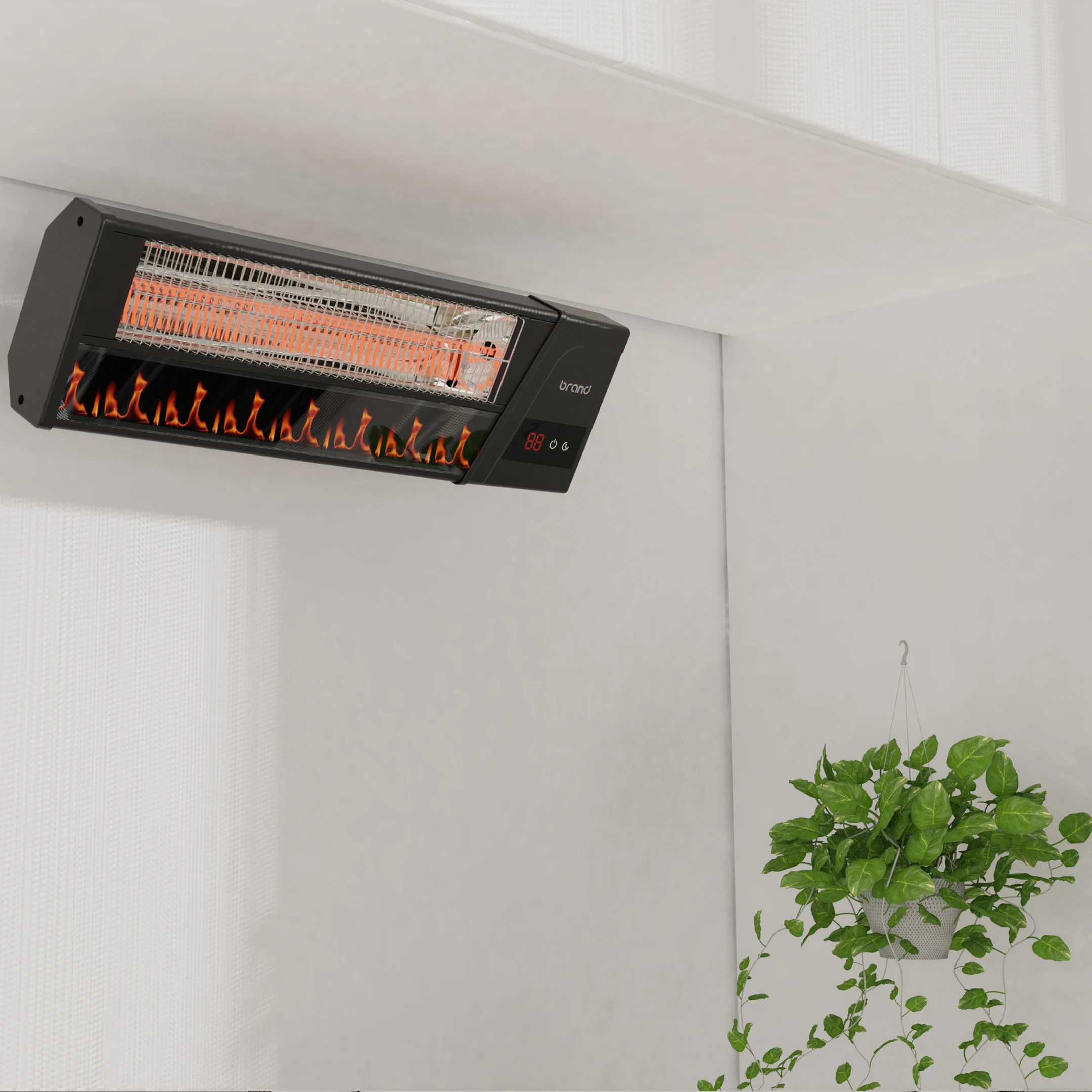 750 Вт 1500 Вт наружный и внутренний настенный инфракрасный углеродный обогреватель, электрические обогреватели для патио для вечеринки