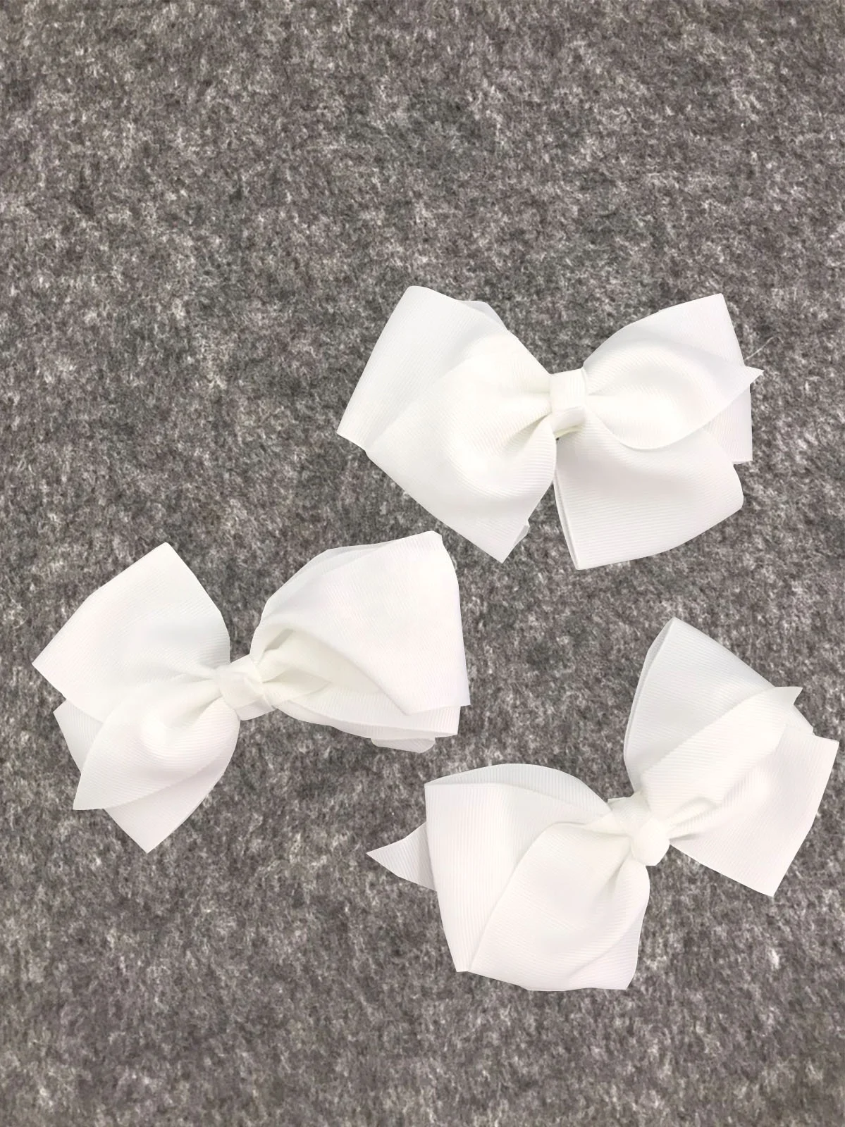 Hot selling 100% Polyester Grosgrain Ribbon White Hair Accessory Bow