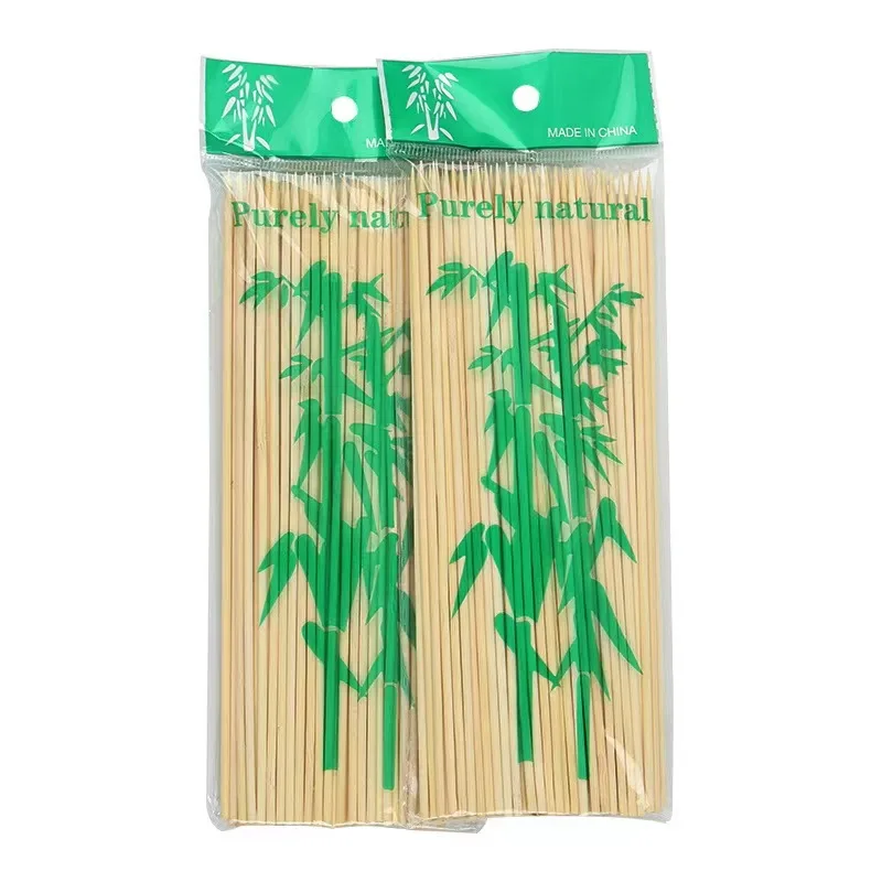 Wholesale 30cm 40cm 50cm Barbecue Roasting Kabob Beef Disposable Bamboo Skewer Sticks