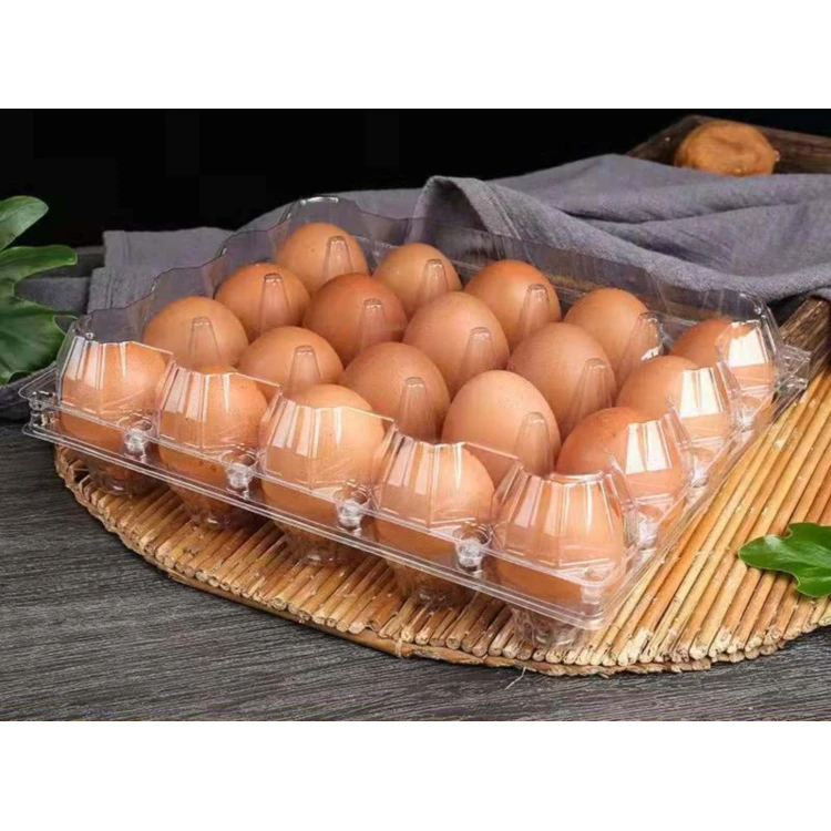Degradable Disposable Plastic Egg Tray Packing 4x5 20 egg tray Customized Food Plastic Egg Tray