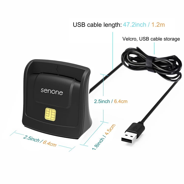  Usb 2.0 Smart Credit Card Reader For Sim/ Ic/ Id/ Sd/credit