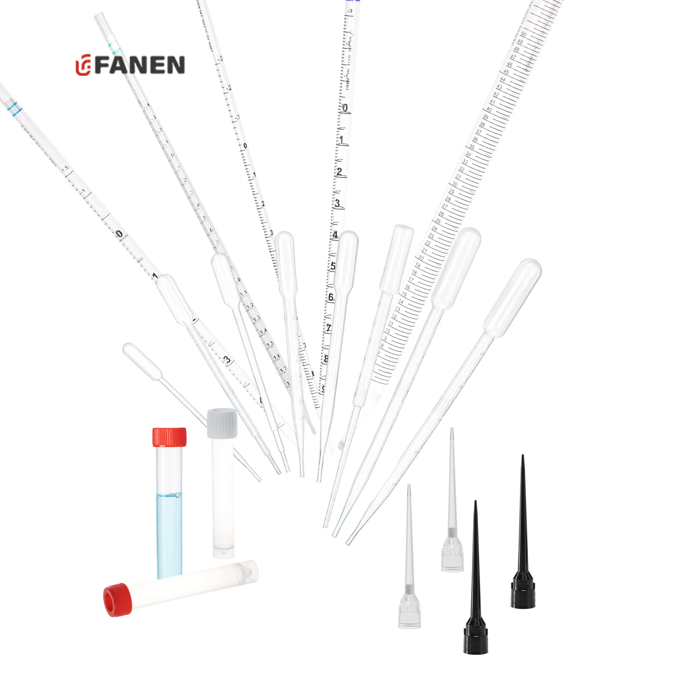 Fanen Folding Rack Pipette Tips Laboratory supplies 2.0ml sterile dropper pasteur pipette
