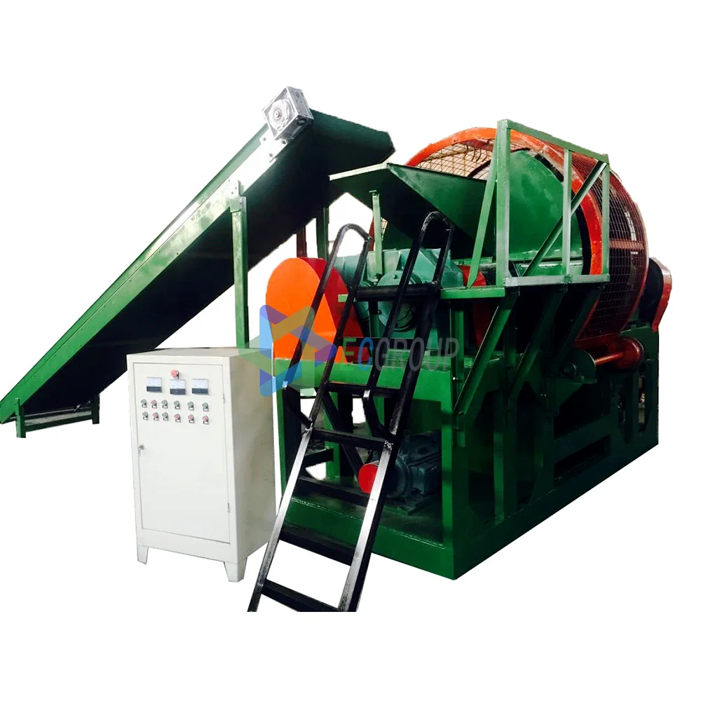 High powered waste tire shredding machine price rubber tire recycling machine for crumb rubber
