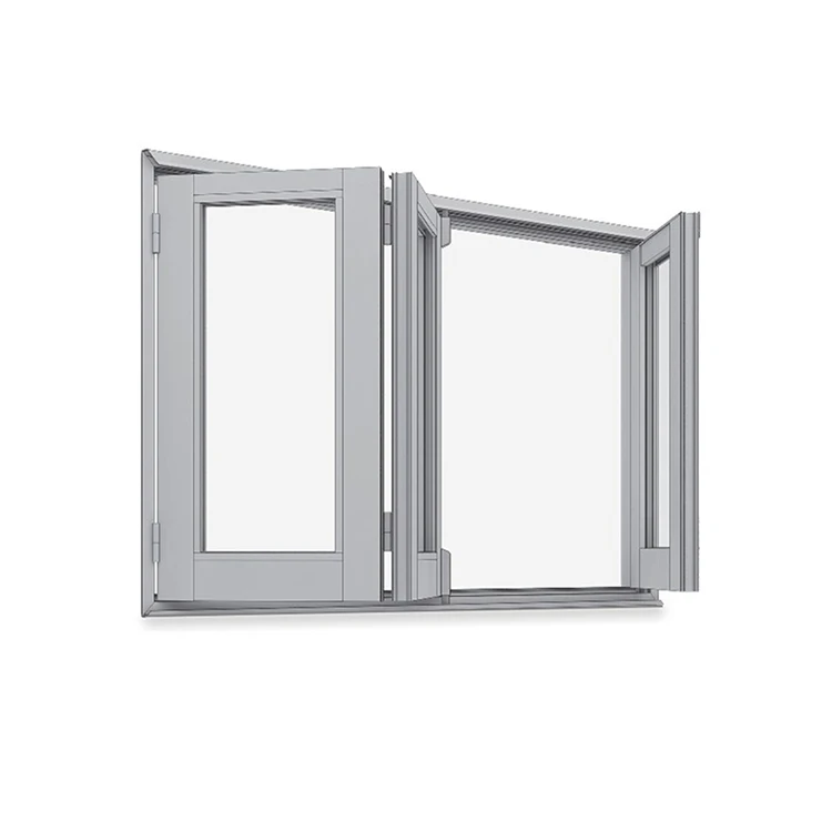 Aluminum folding windows tempered glass window for apartment and hotel aluminium windows frame
